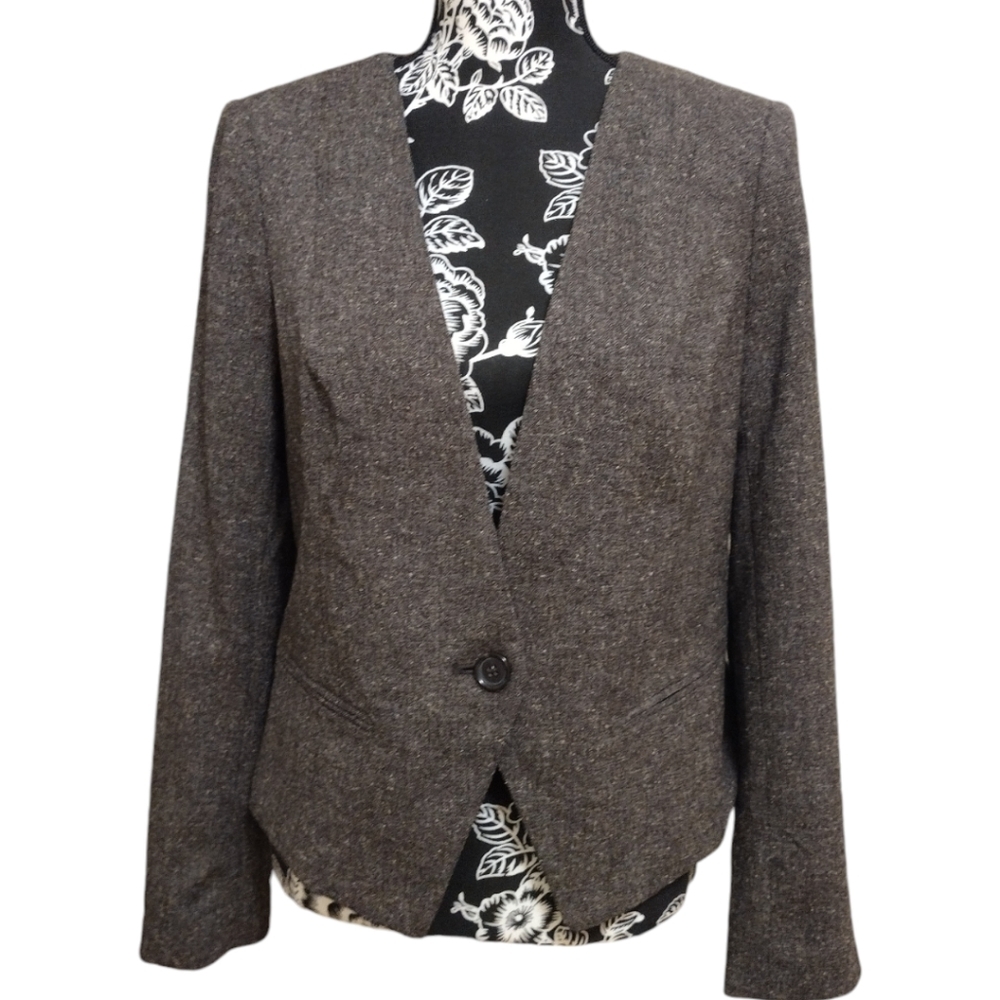 Old SkoolTweed Single Button Blazer Jacket